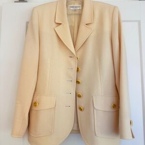 VINTAGE YSL Blazer & Skirt Set with Gold Buttons